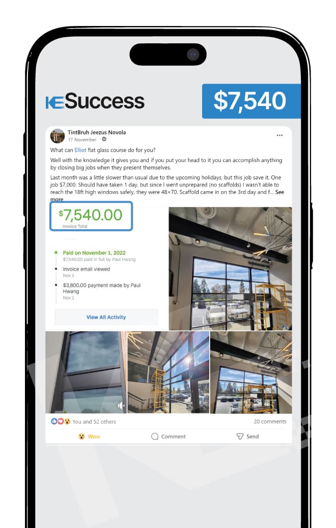 Student result showing $7,540